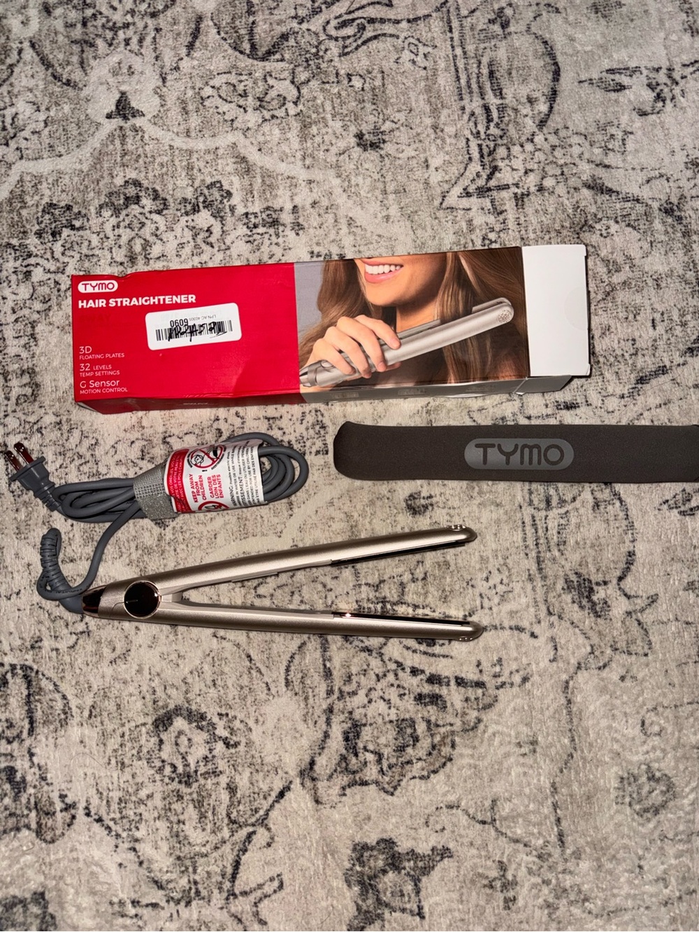 Tymo Champagne Hair Straightener - Portable Ceramic Flat Iron